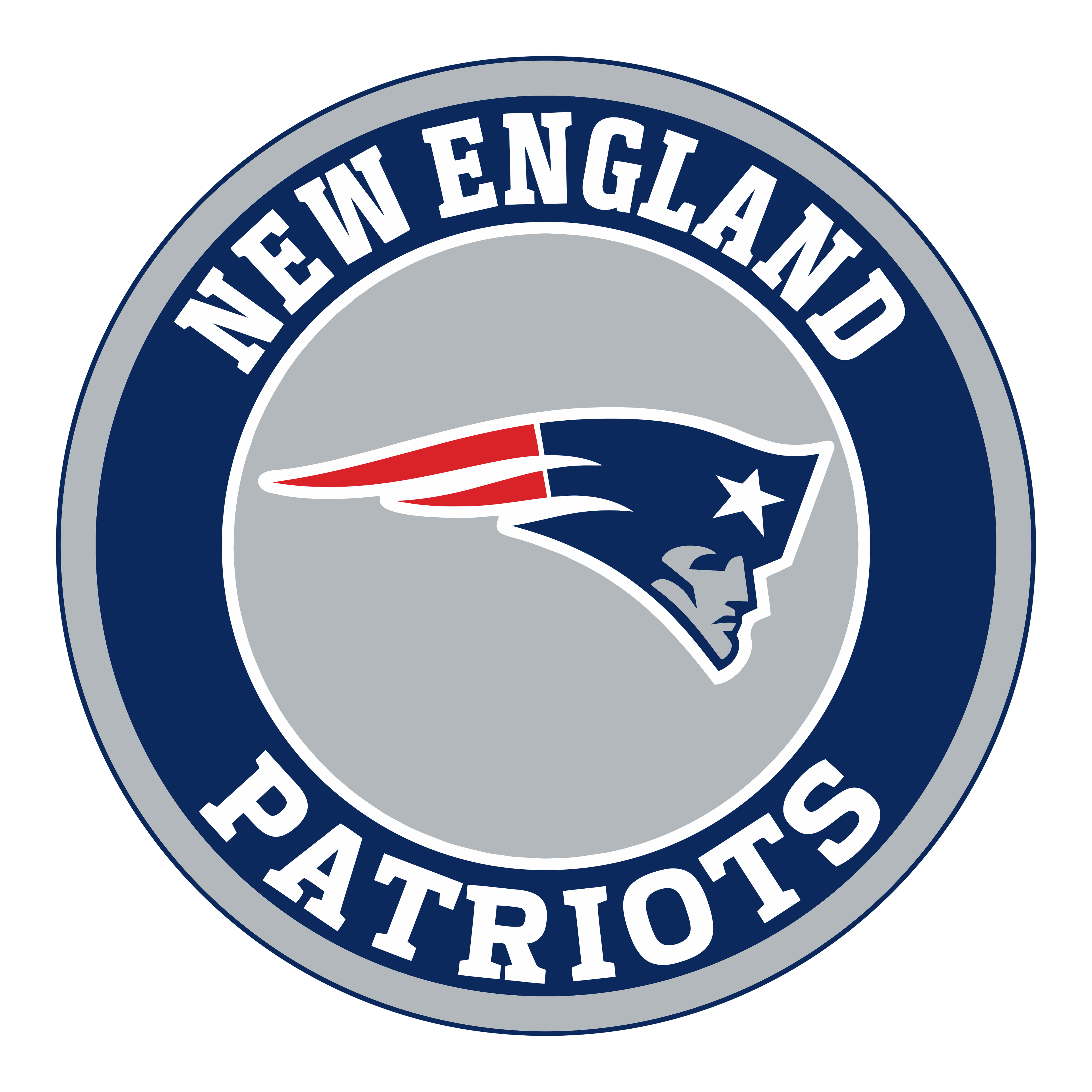New England Patriots 3" Round Decal / Buy 2 Get 1 FREE