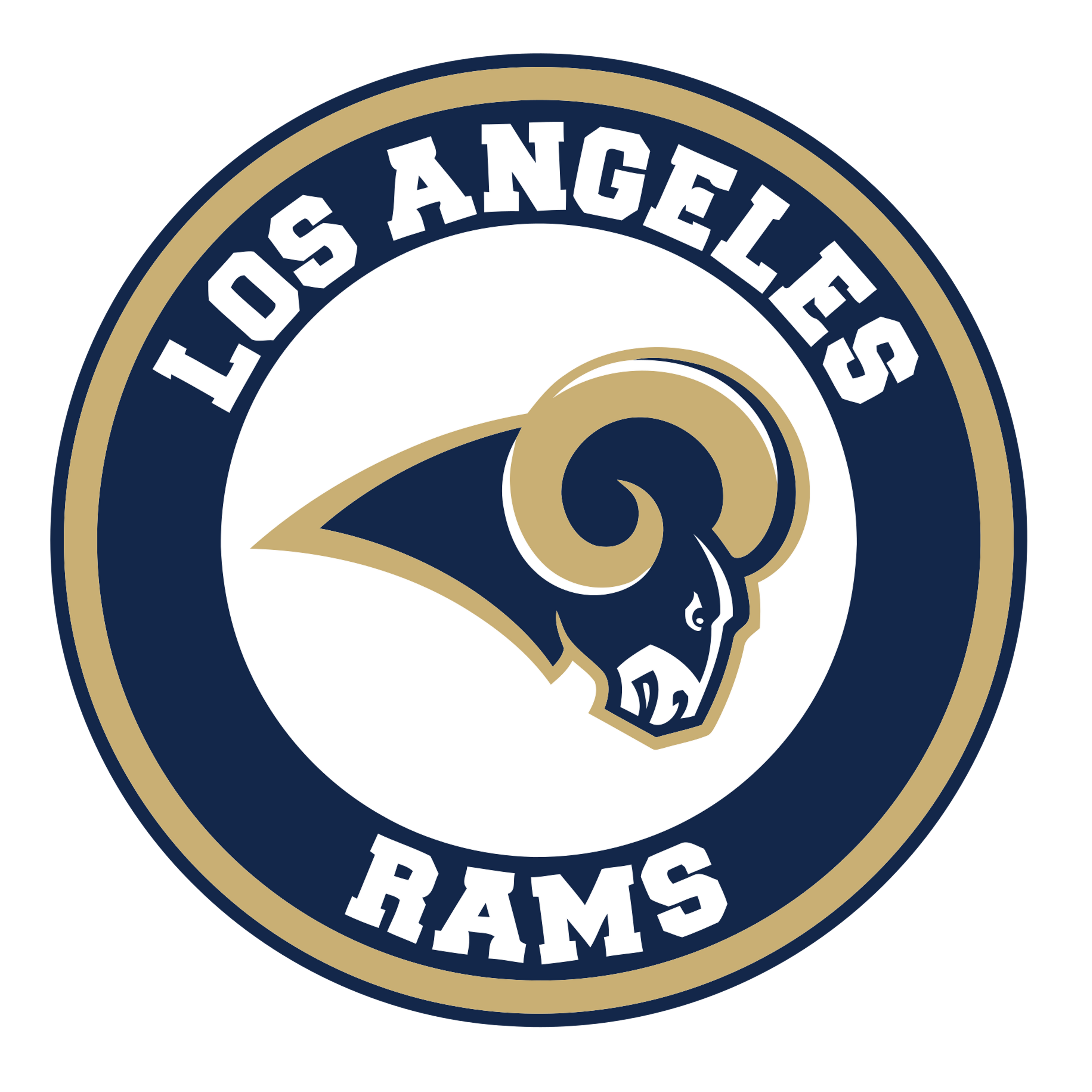 Los Angeles Rams 3" round Decal / Buy 2 Get 1 FREE