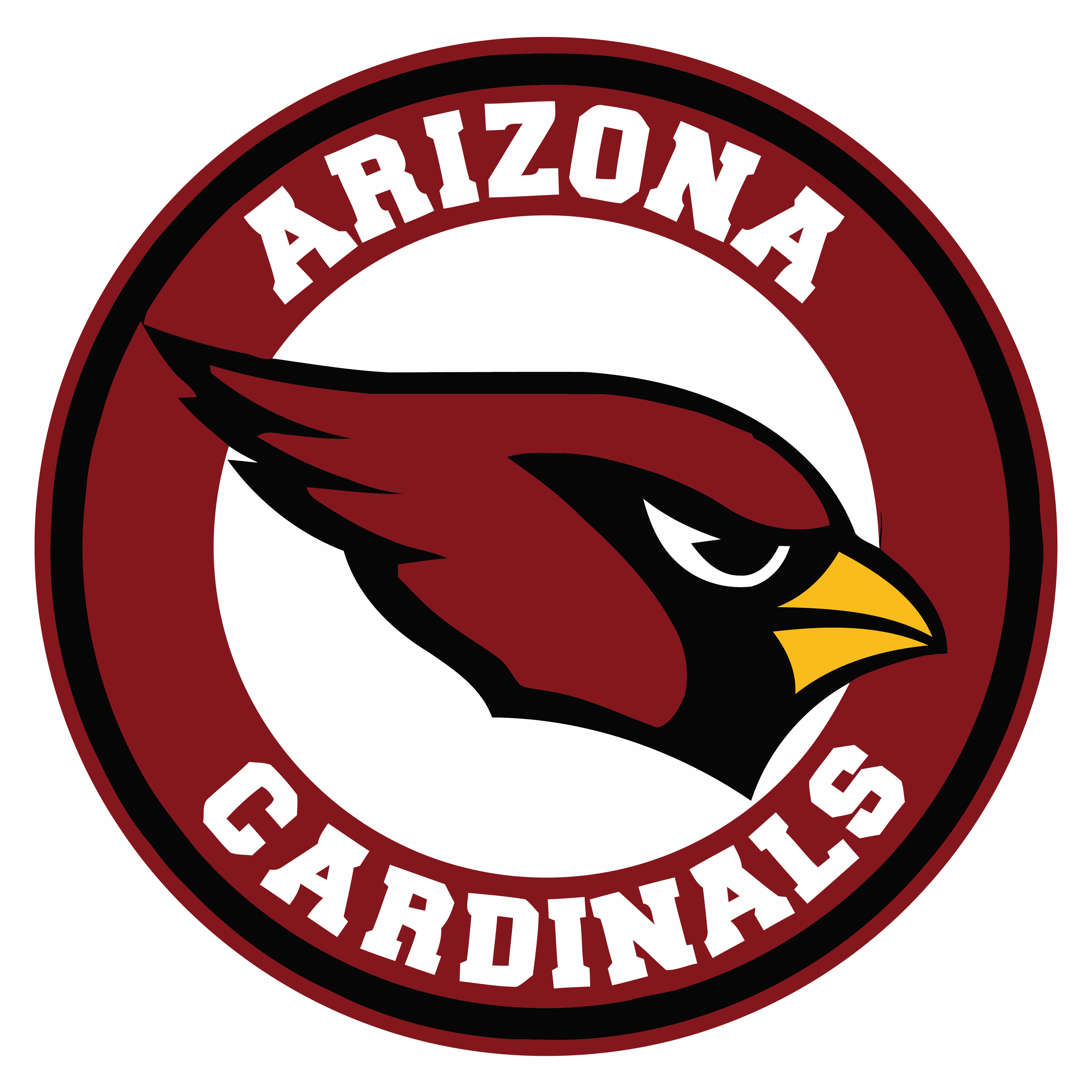 Arizona Cardinals 3" Round Decal / Buy 2 Get 1 FREE