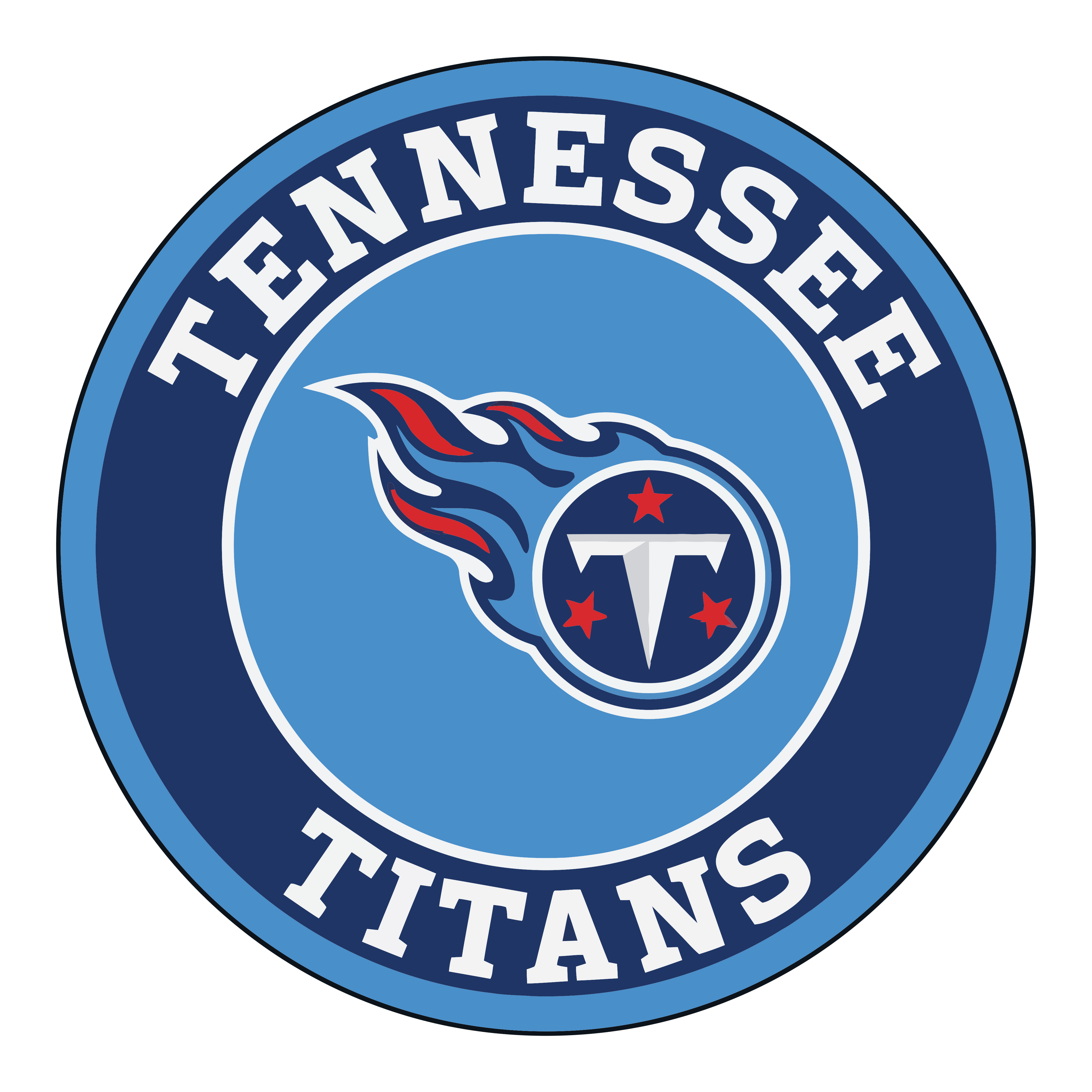 Tennessee Titans 3" Round Decal / Buy 2 Get 1 FREE