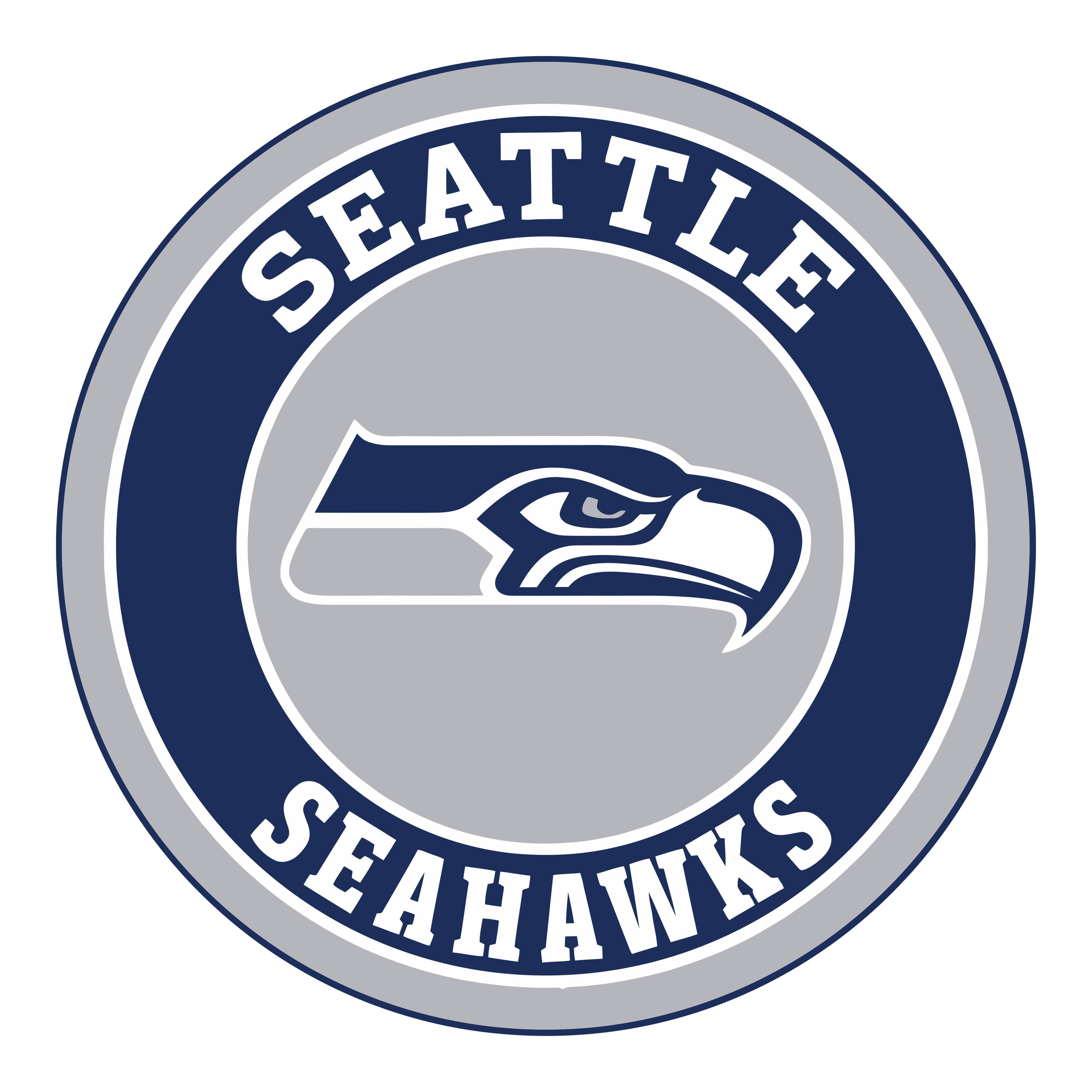 Seattle SeaHawks 3" Round Decal / Buy 2 Get 1 FREE