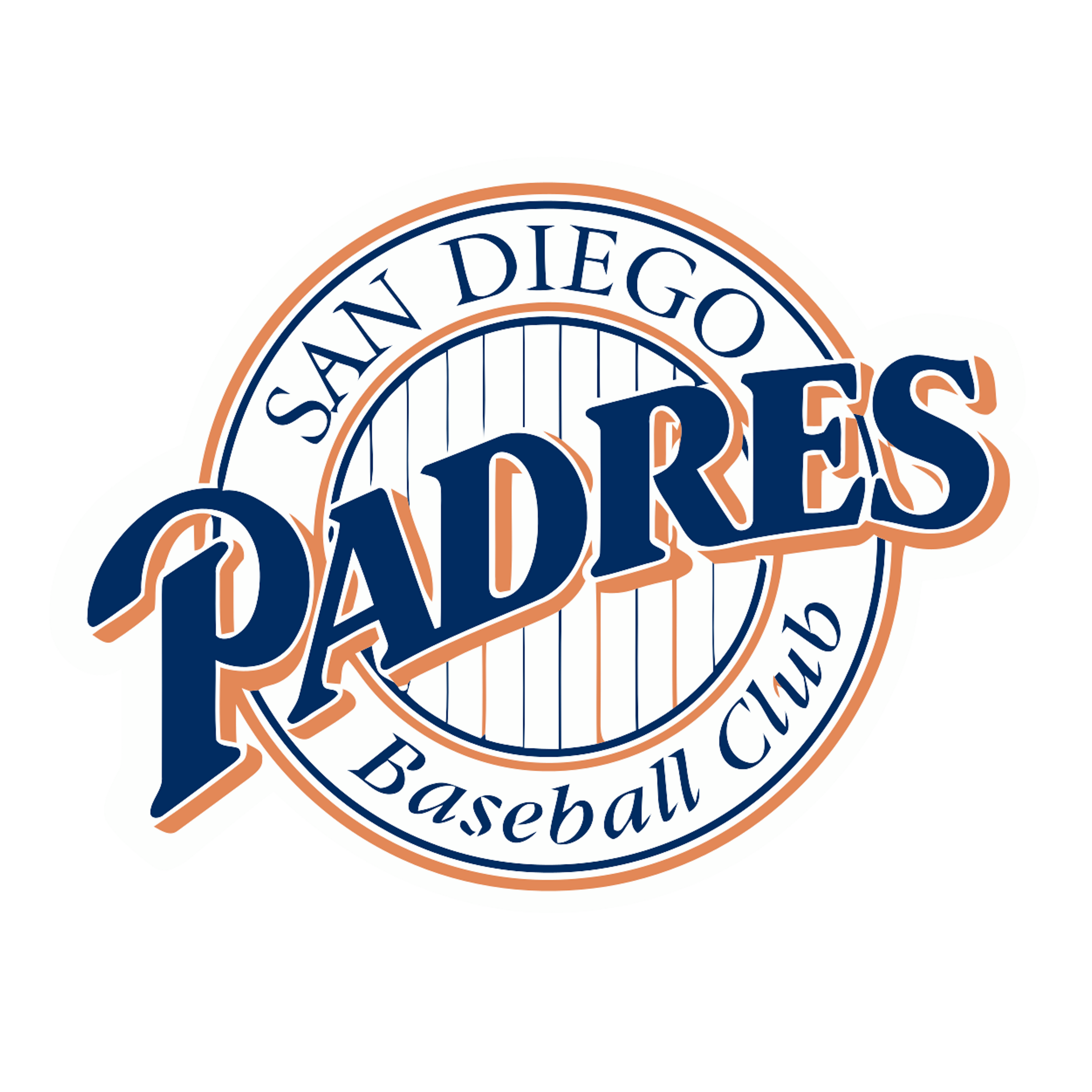 San Diego Padres 3" Round Decal / Buy 2 Get 1 FREE