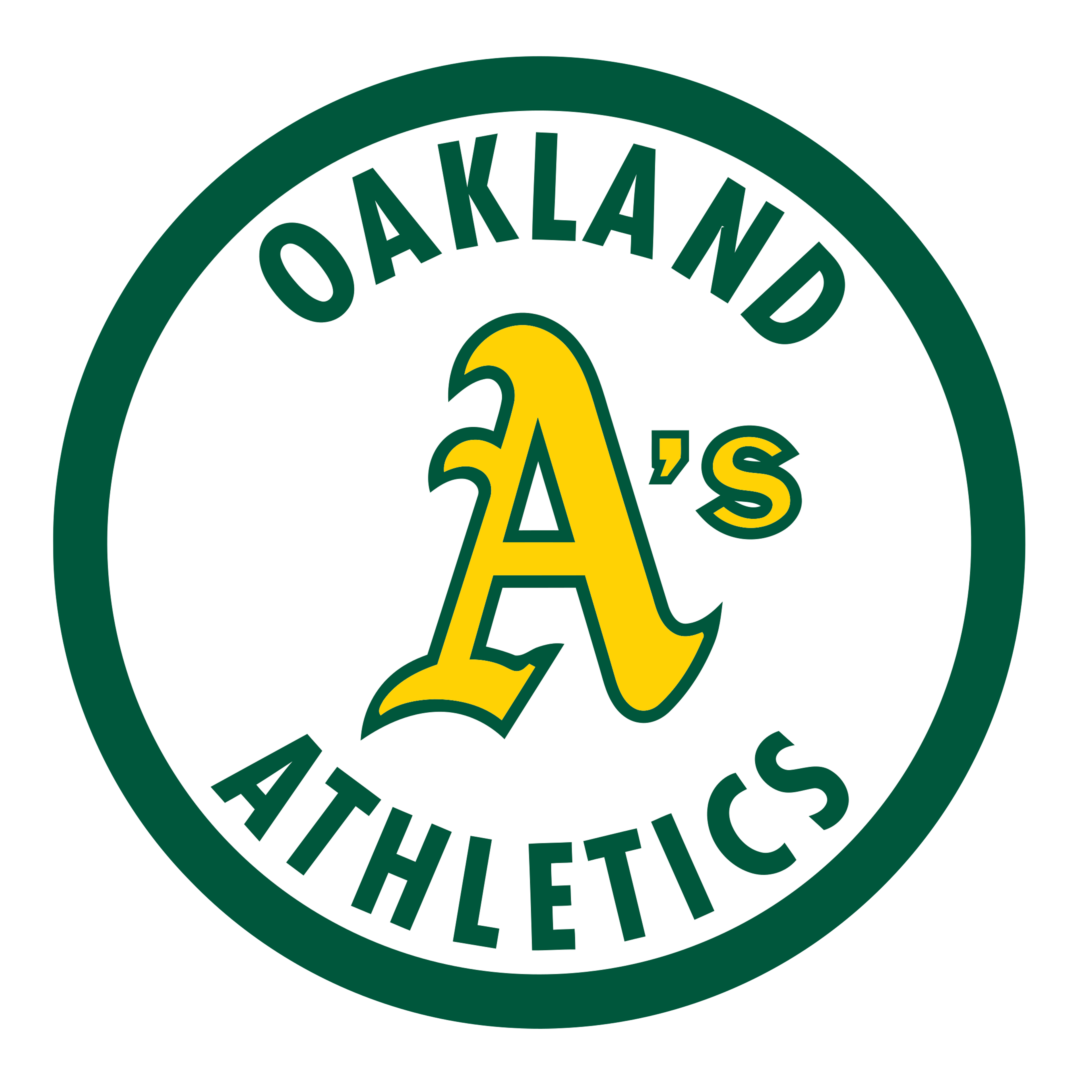 Oakland A's 3" Round Decal / Buy 2 Get 1 FREE