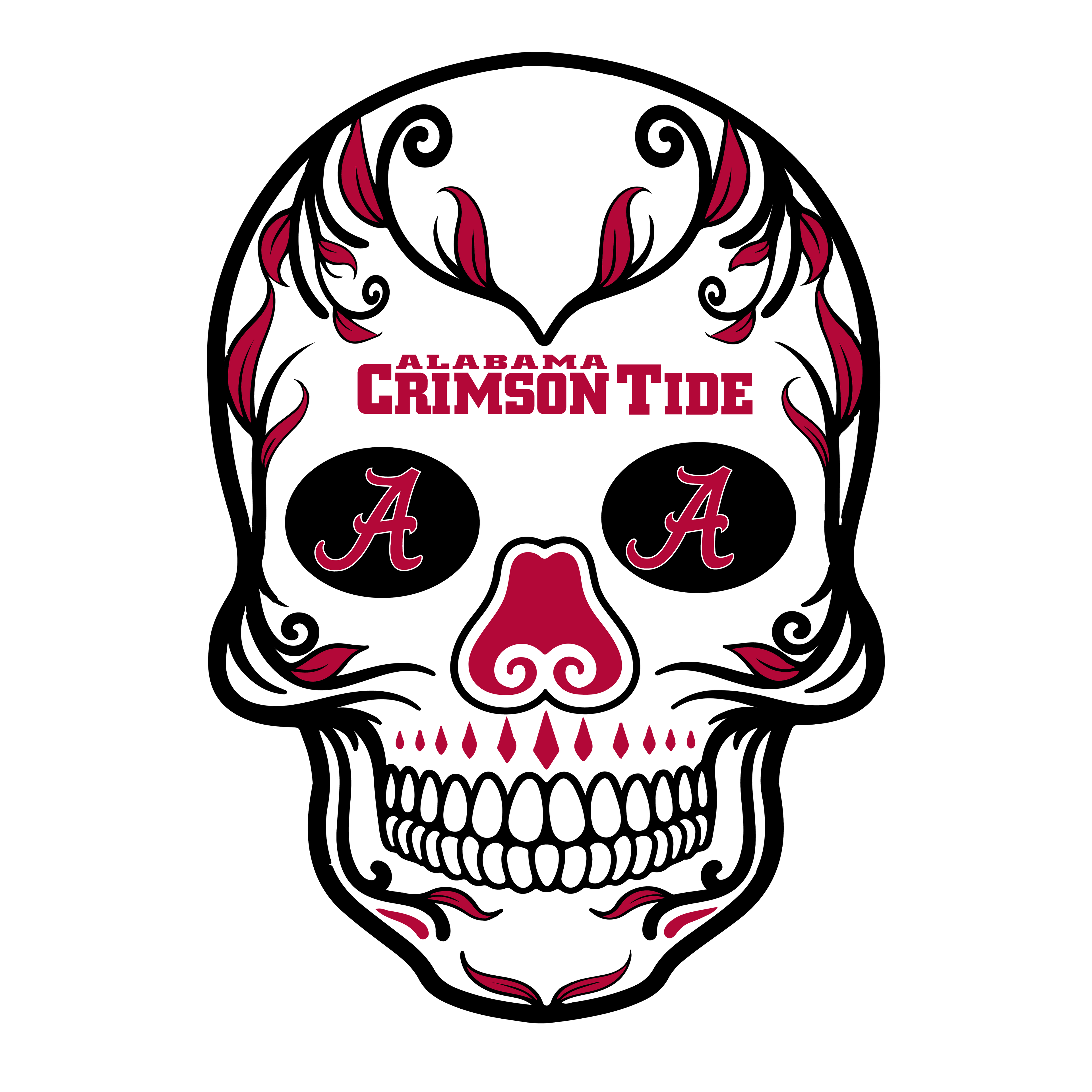 Alabama Crimson Tide Day of the Dead Decal / Buy 2 Get 1 FREE
