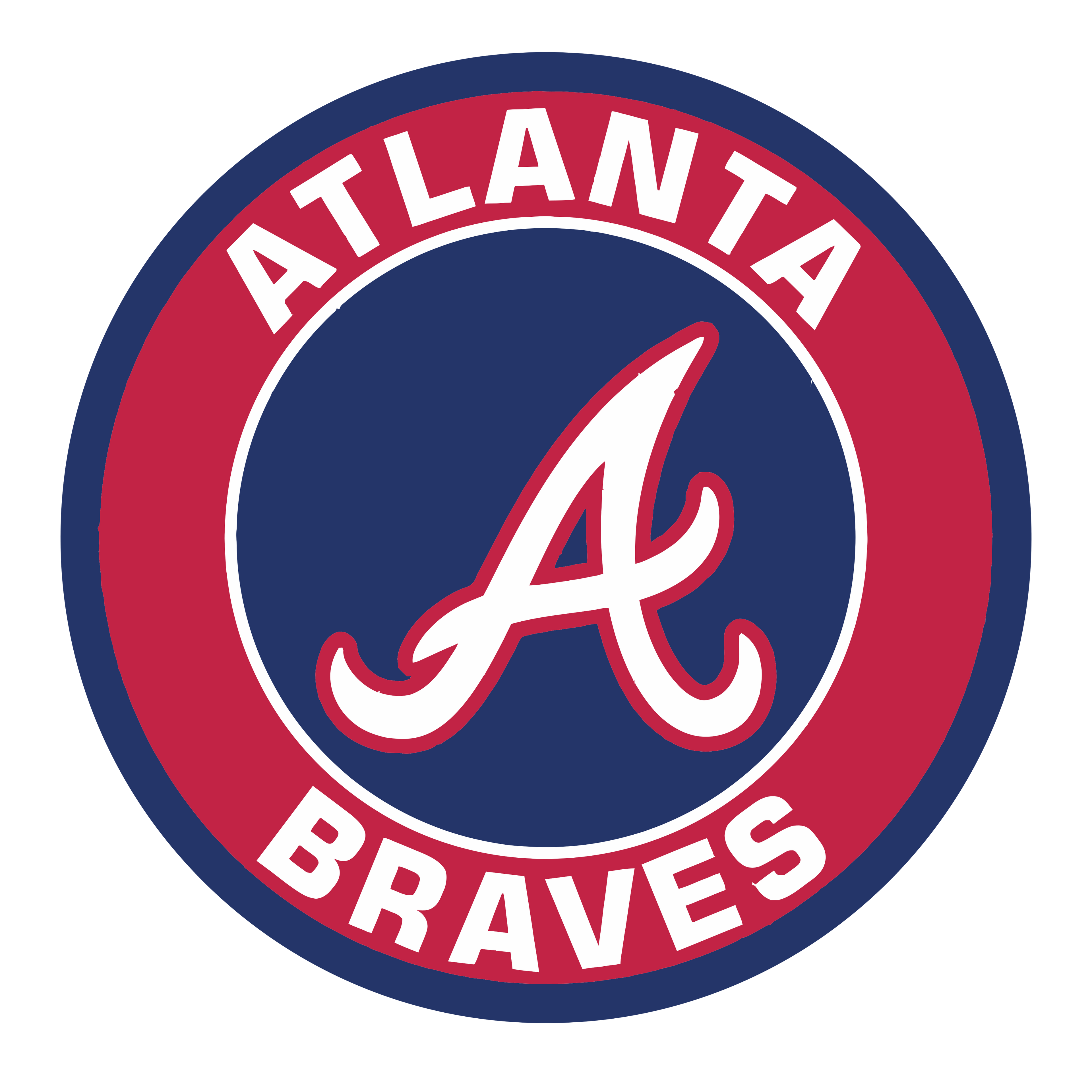 Atlanta Braves 3" Round Decal (style 1) / Buy 2 Get 1 FREE