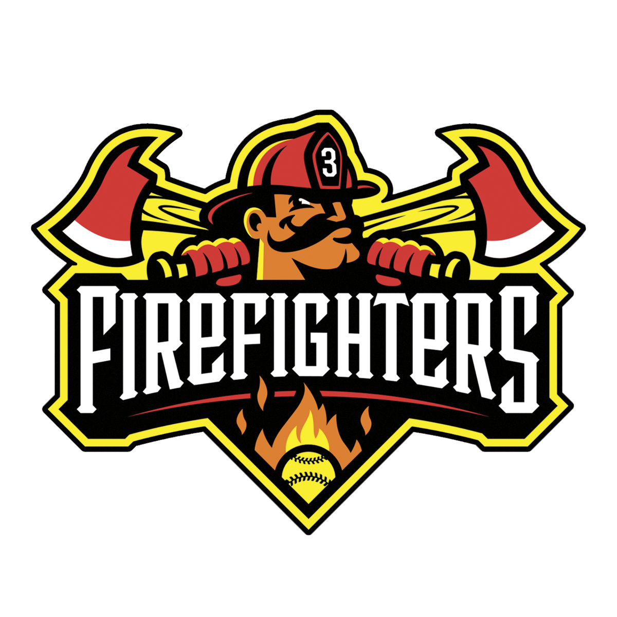 Firefighters 4" Decal / Banana Ball / Buy 2 Get 1 FREE