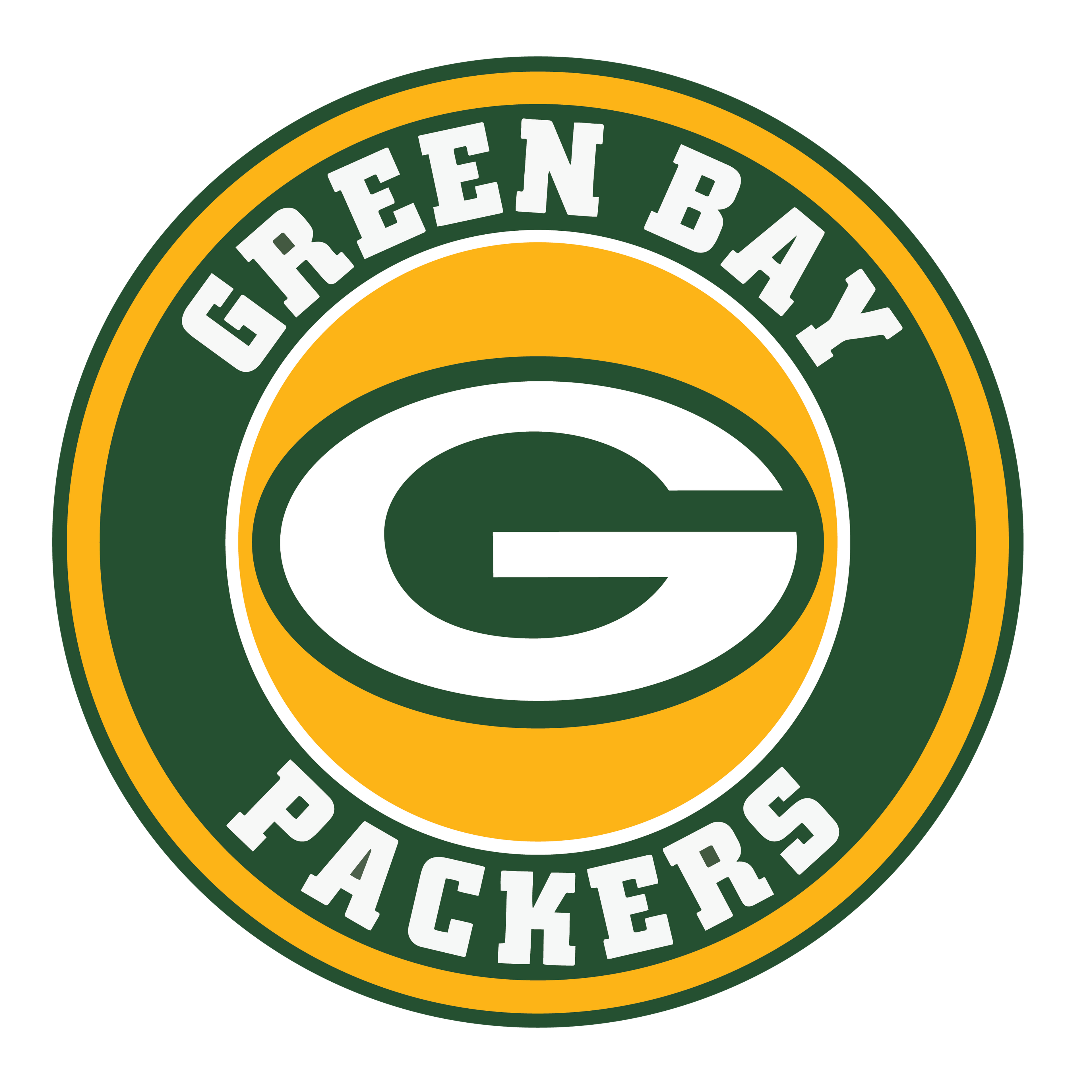 Green Bay Packers 3" Round Decal / FREE SHIPPING / Buy 2 Get 1 FREE