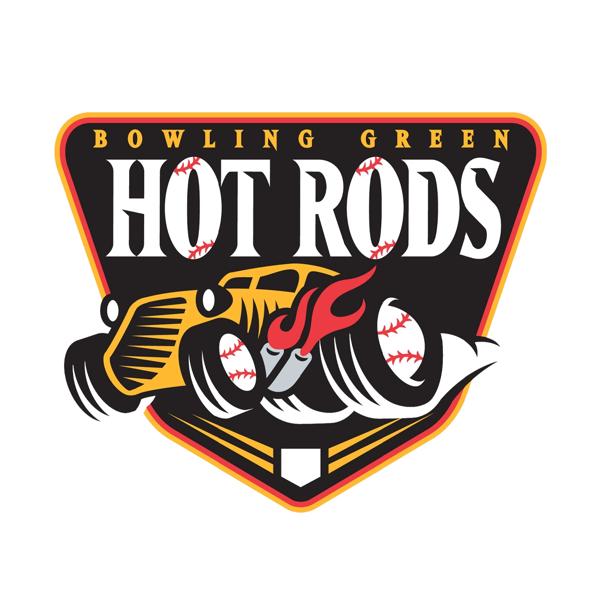 Bowling Green Hot Rods 4" Decal / Buy 2 Get 1 FREE
