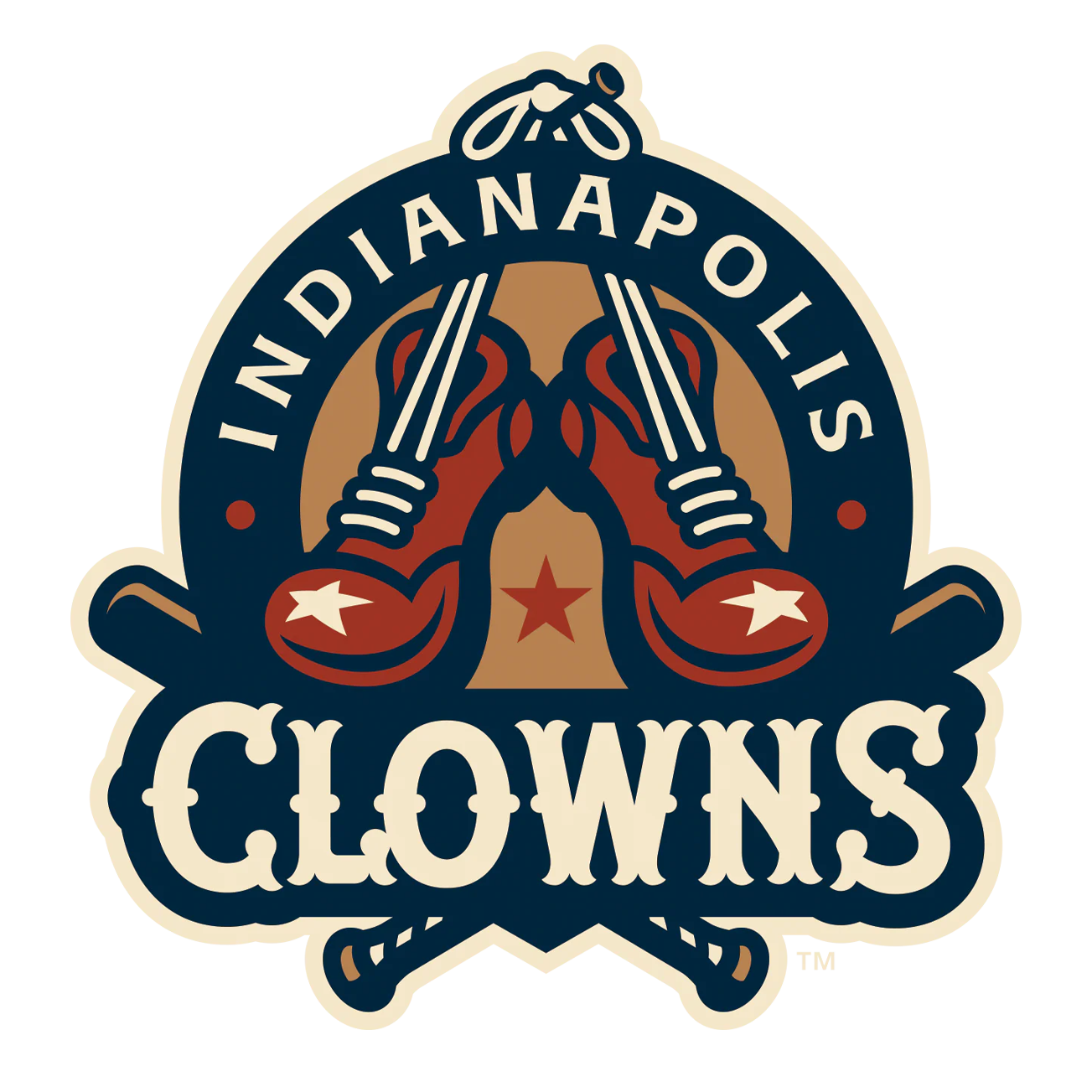 Indianapolis Clowns 4" Decal / Buy 2 Get1 FREE