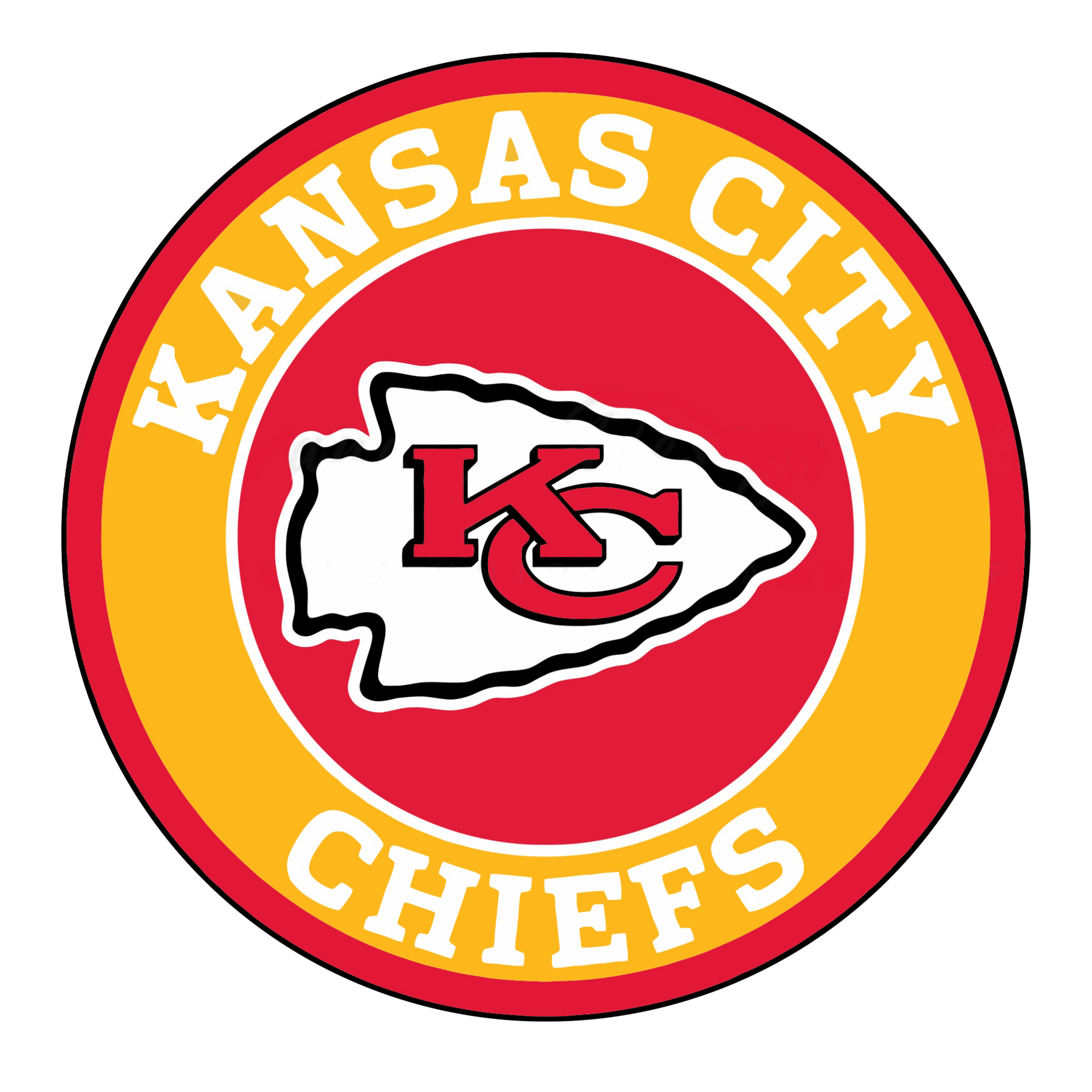Kansas City Chiefs 3" Round Decal / FREE Shipping / Buy 2 Get 1 FREE