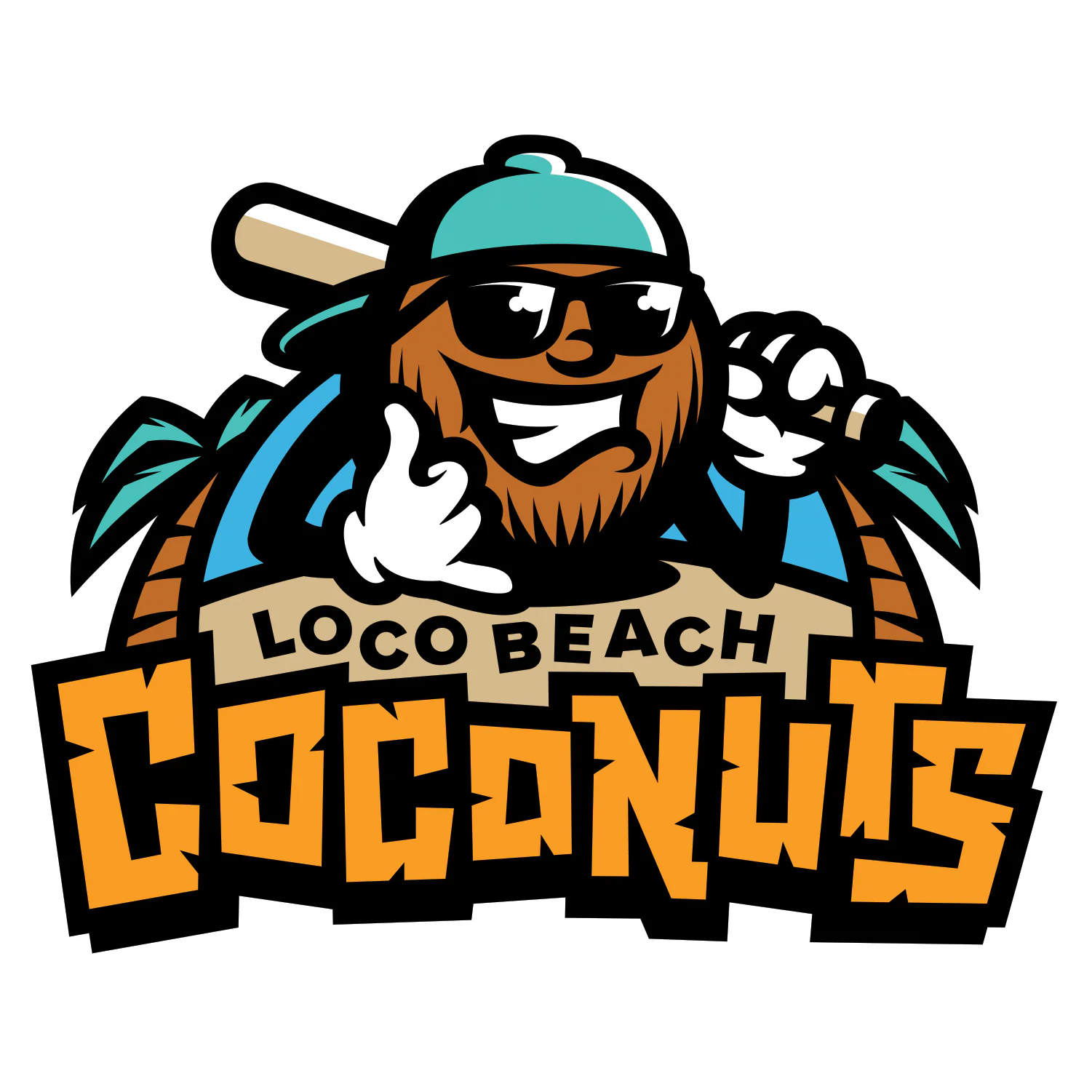 Loco Beach Coconuts 4" decal / Buy 2 Get 1 FREE