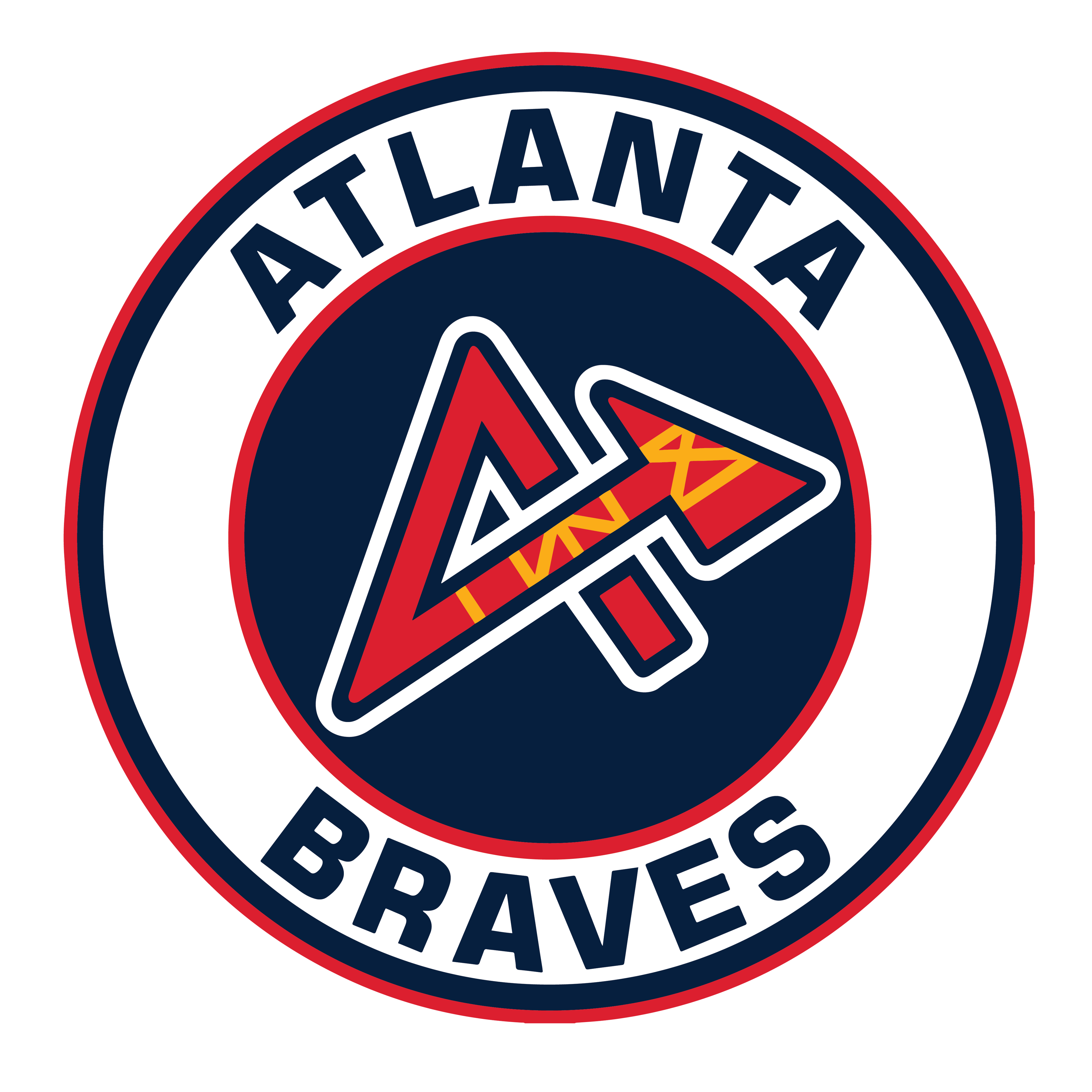 Atlanta Braves 3" Round Decal (style 2) / Buy 2 Get 1 FREE