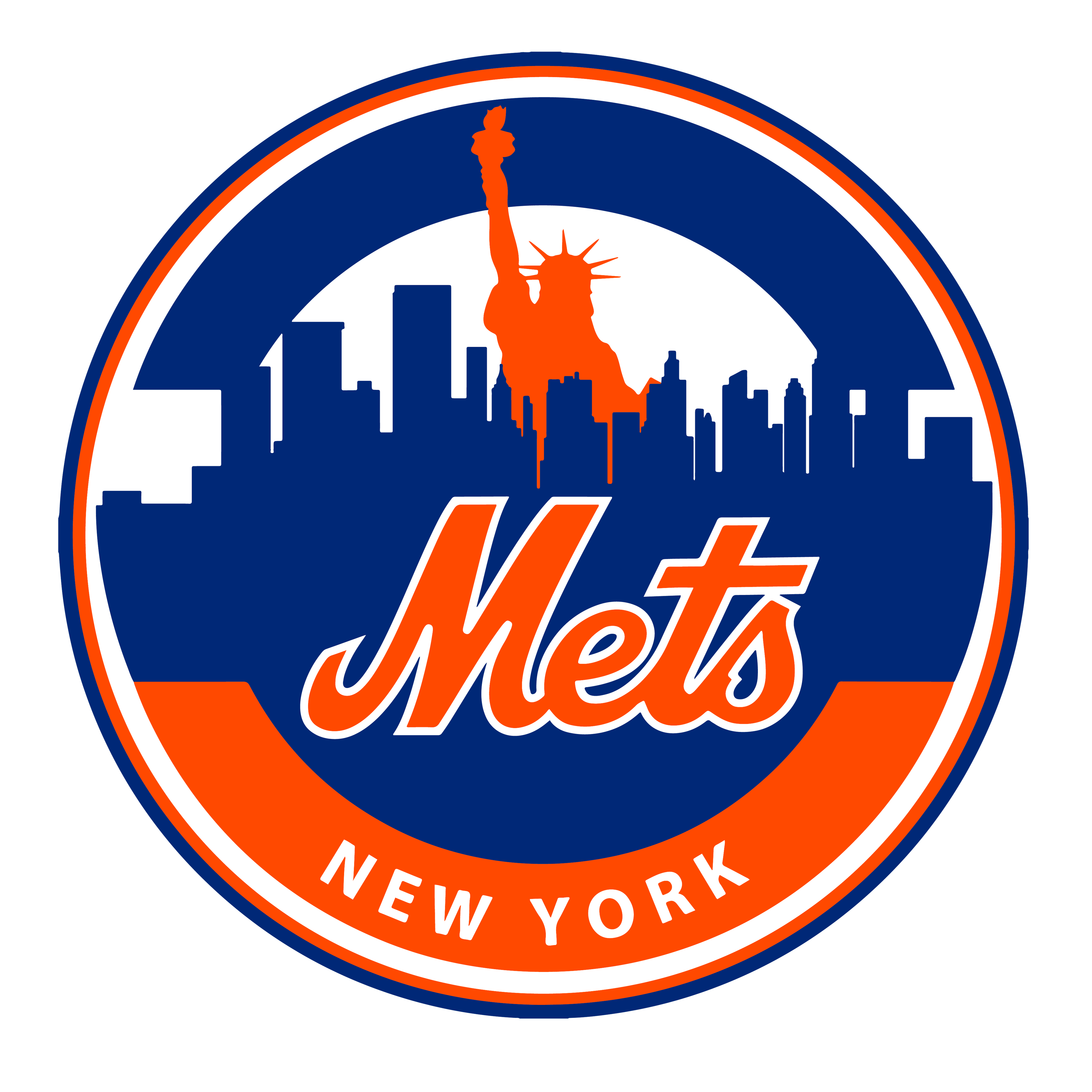 New York Mets 3" Round Decal / Buy 2 Get 1 FREE